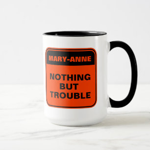 Orange Vorsicht Straße Schild nichts als Ärger Tasse