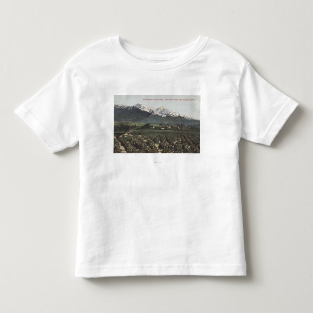 Orange Waldungen mit altem Baldy Mt im Abstand Kleinkind T-shirt (Vorderseite)