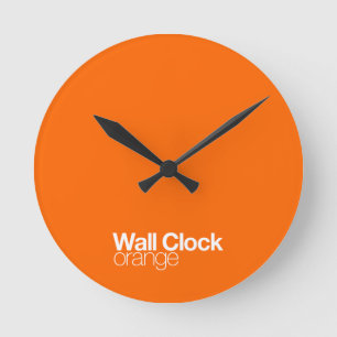 Orange Wall Clock Runde Wanduhr