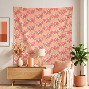 Orange Wandteppich