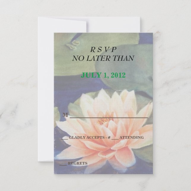 ORANGE WASSER LILY CUSTOMIZABLE RSVP CARDS KARTE (Vorderseite)