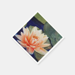 ORANGE WASSER LILY PAPER NAPKINS SERVIETTE