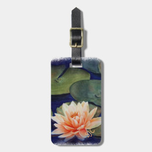 ORANGE WASSER LILY PERSONALISIERT LUGGAGE TAG GEPÄCKANHÄNGER
