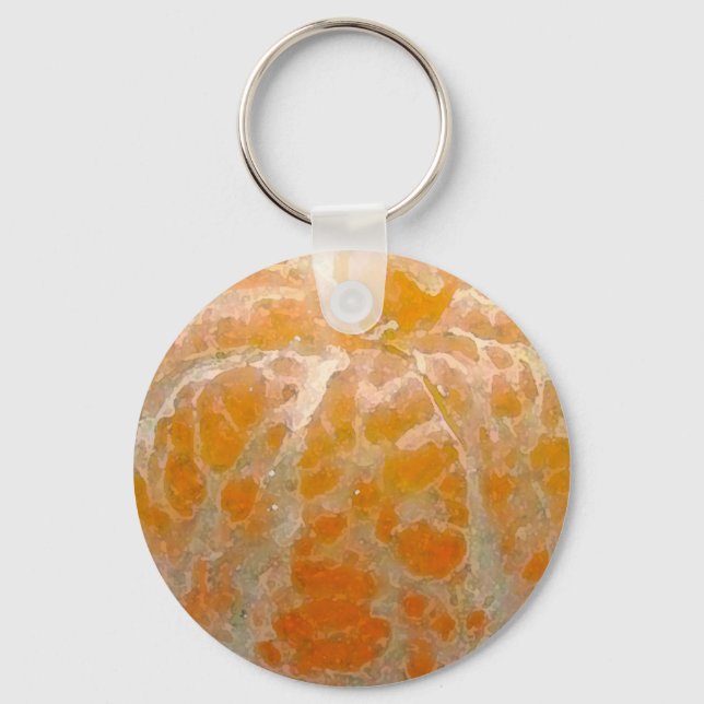 Orange Wasserfarbe - Schlüsselkette Schlüsselanhänger (Vorderseite)