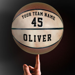 Orange Wasserfarbe Spielermannschaft Name Nummer Basketball