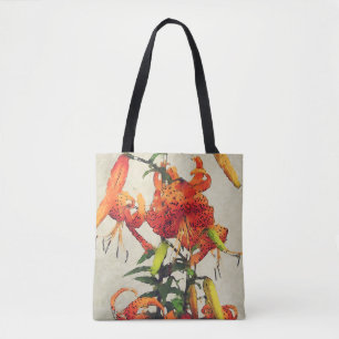 Orange Wasserfarbe Tigerlilie 1 Tasche