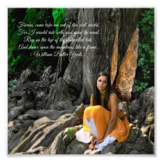 Orange Water Fairy William Butler Yeats Zitat Fotodruck