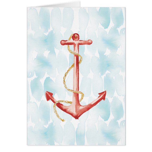 Orange Watercolor Anchor (Vorne)