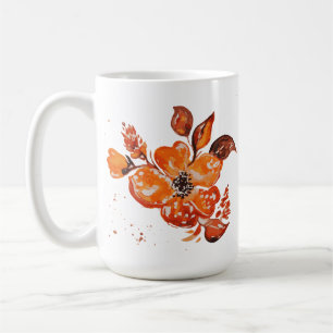 Orange Watercolor Kaffeetasse