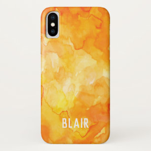 Orange Watercolor Mashup Apple iPhone X Fall Case-Mate iPhone Hülle