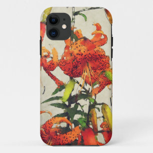 Orange Watercolor Tiger Lilie 1 Case-Mate iPhone Hülle