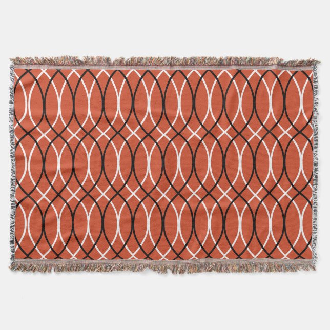 Orange Waves Decke (Vorderseite)