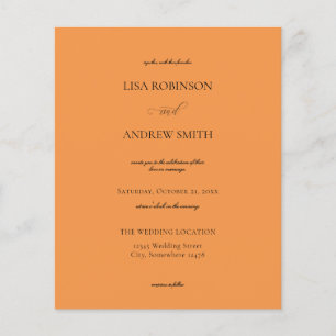 Orange Wedding Flyer