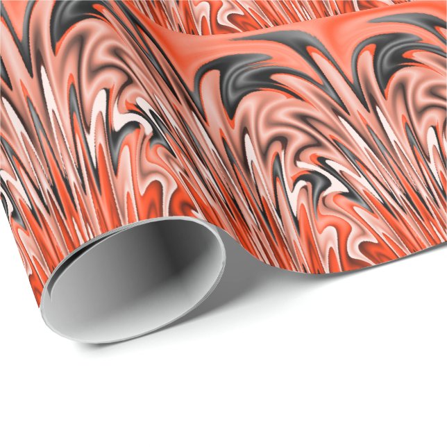 Orange weiß und schwarz geschenkpapier (Rolleneckpunkt)