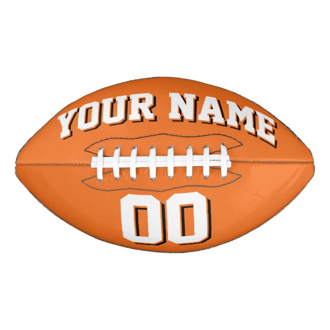 ORANGE WEISS UND SCHWARZ, kundenspezifischer Fußba Football (Vorderseite)