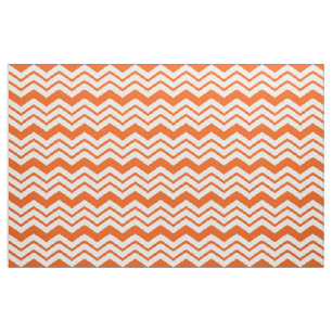 Orange Weiße Chevron-Zickzack-Musterdesign  Stoff