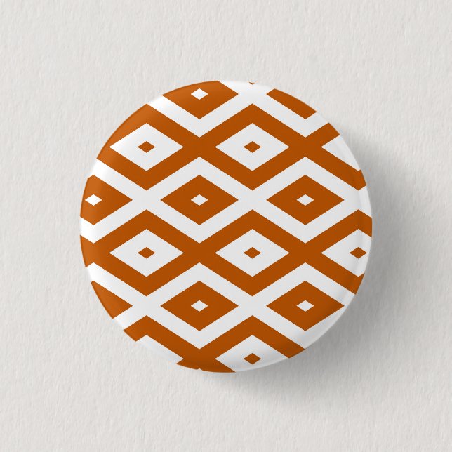 Orange-weiße Diamantform Button (Vorderseite)