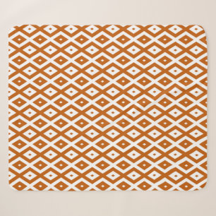 Orange-weiße Diamantform Sherpadecke