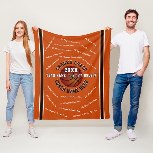 Orange weiße Schwarz-Geschenke für Fleecedecke (Beispiel)