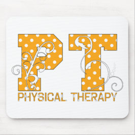 orange weiße Tupfen Pints Mousepad