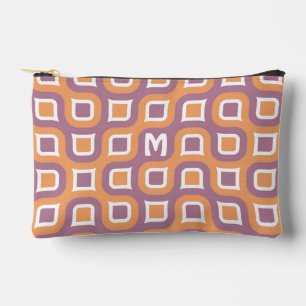 Orange Weiße Veilchen Violette Midcentury-Kunst-Mu Zubehörtasche