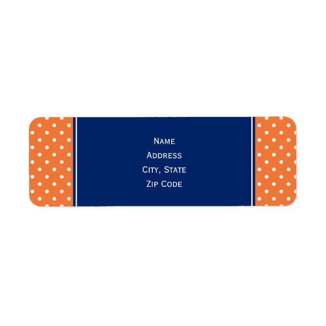 Orange, weißer Polka Dot mit Royal Blue (Vorne)