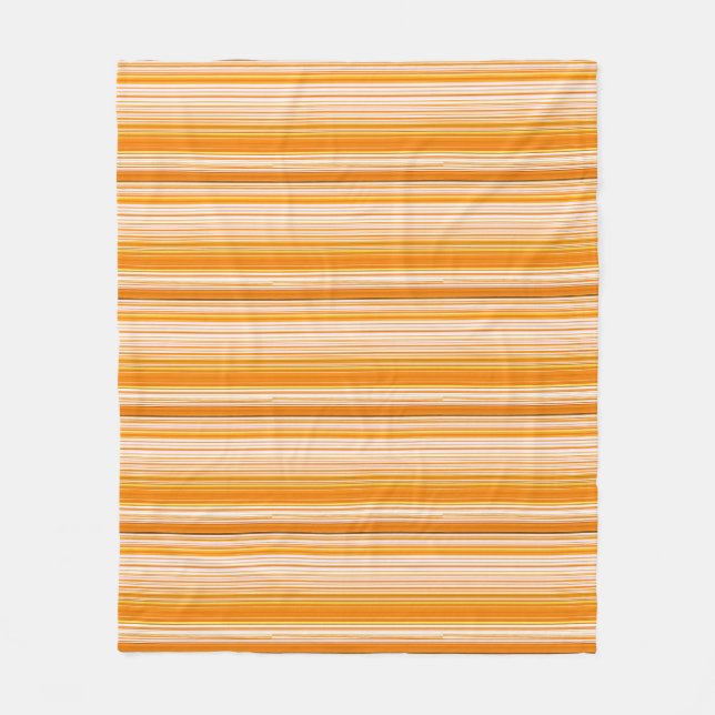 Orange weißes gelbes rosa Streifen-Muster Fleecedecke (Vorderseite)