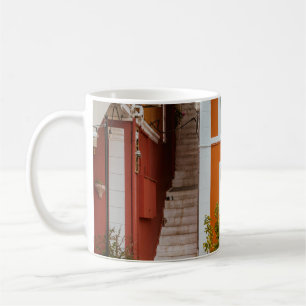 ORANGE WHITE AND GRAY CONCREY GEBÄUDE KAFFEETASSE