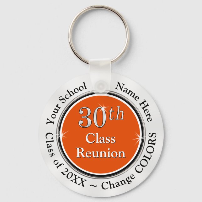 Orange White Black 30. High School Wiedersehen Ges Schlüsselanhänger (Vorderseite)