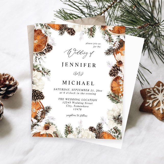 Orange & White Floral Rustic Wedding Budget (Von Creator hochgeladen)