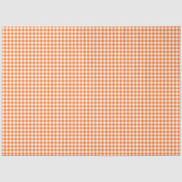 Orange & White Gingham Musterpapier Seidenpapier