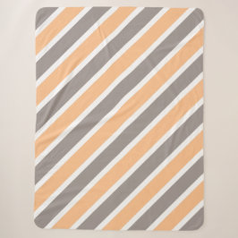 Orange White Gray Streifen Sherpadecke