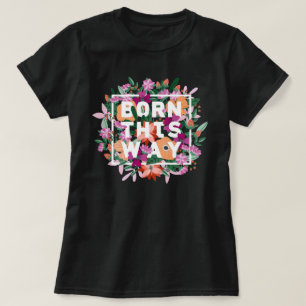 Orange White Pink Floral Lesbian Prix T-Shirt