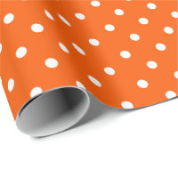 Orange | White Polka Dot Wrapping Paper