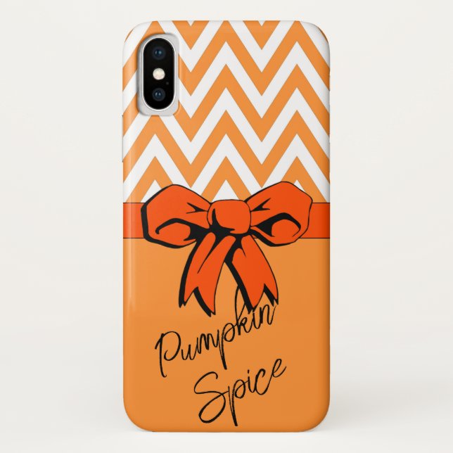 Orange & White Pumpkin Gewürze Imitate Bow Persona Case-Mate iPhone Hülle (Rückseite)