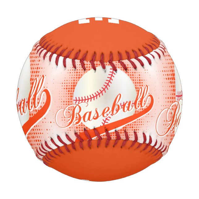 Orange | White Retro Baseball Sports (Rückseite)