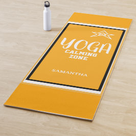 Orange White Star Yogamatte