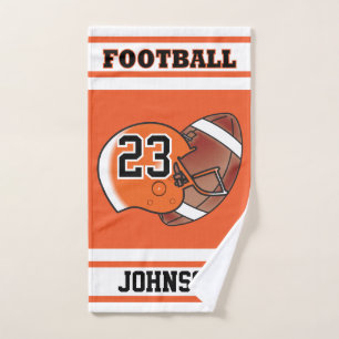 Orange & White Strip Fußball Jersey Handtuch