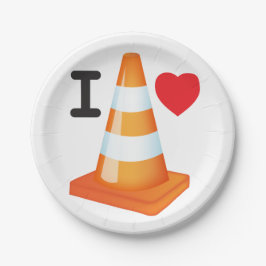 Orange White Student Pranks mit Verkehrsmitteln Pappteller