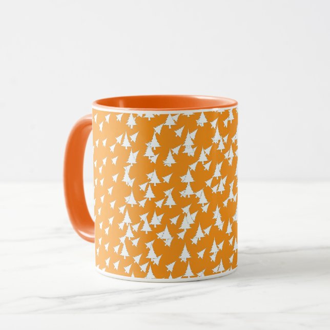 Orange White Trees Combo Tasse (Vorderseite Links)