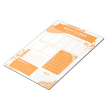 Orange-White Weekly Planer Notepad