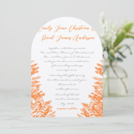 Orange Wild Blume und Bienen Einladungen für Hochz