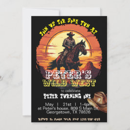 Orange Wild West Western Party Einladung