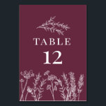 Orange-Wildblume-Kartennummer gebrannt Tischnummer<br><div class="desc">Orange Wildblume Table Card Number - perfekt für Hochzeiten im Herbst</div>