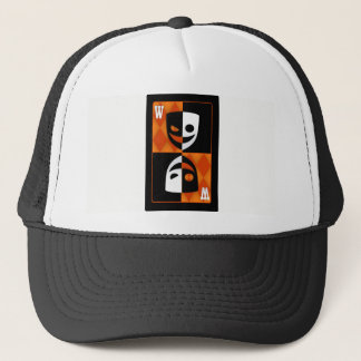 Orange Wildcard Poker Diamonds Trucker Cap Truckerkappe