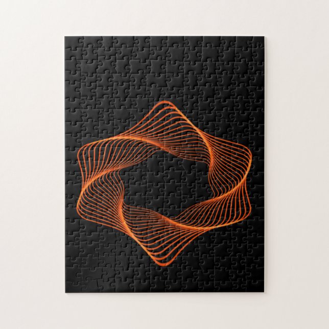 Orange Wire Frame Torus Object (Vertikal)