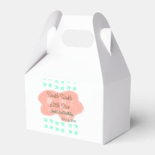 Orange Wolken funkeln funkeln kleine Sterne grün Geschenkschachtel