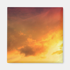 Orange Wolken Magnet