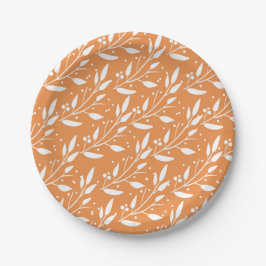 Orange Woodland Forest Baby Dusche Teller