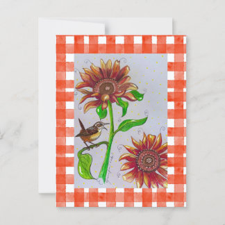 Orange Wren Postcard Postkarte